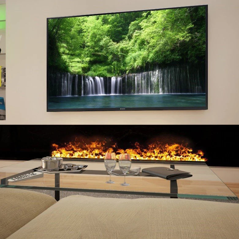 AFLYEVER Smart Water Vapor Fireplace With 3D Flame Tuya App