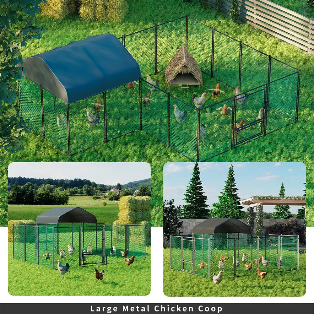 BORWART Heavy Duty Walkin Chicken Coop With UV Cover