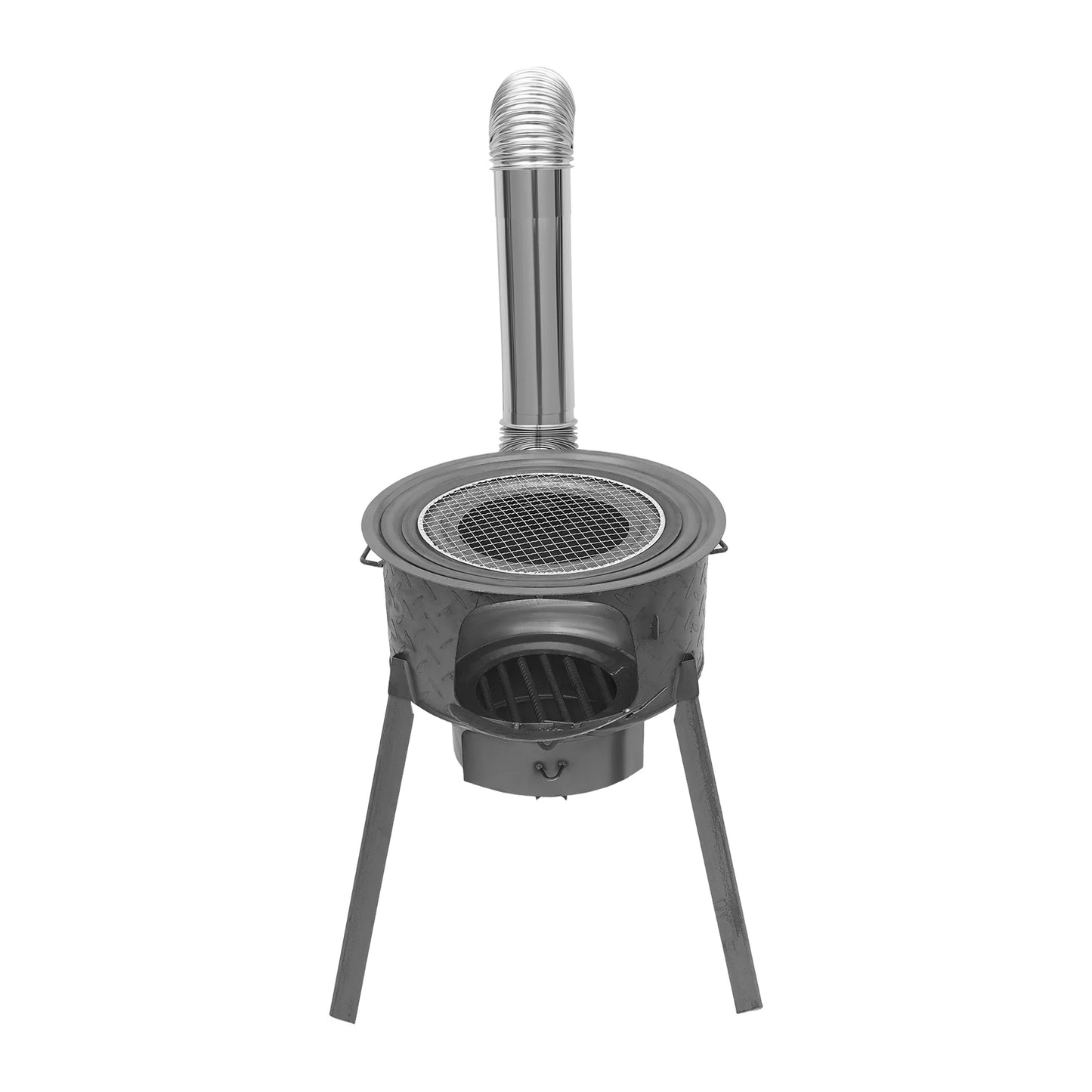 Bymaocar Wood Burning Outdoor Camp Stove With Three Burner Rings