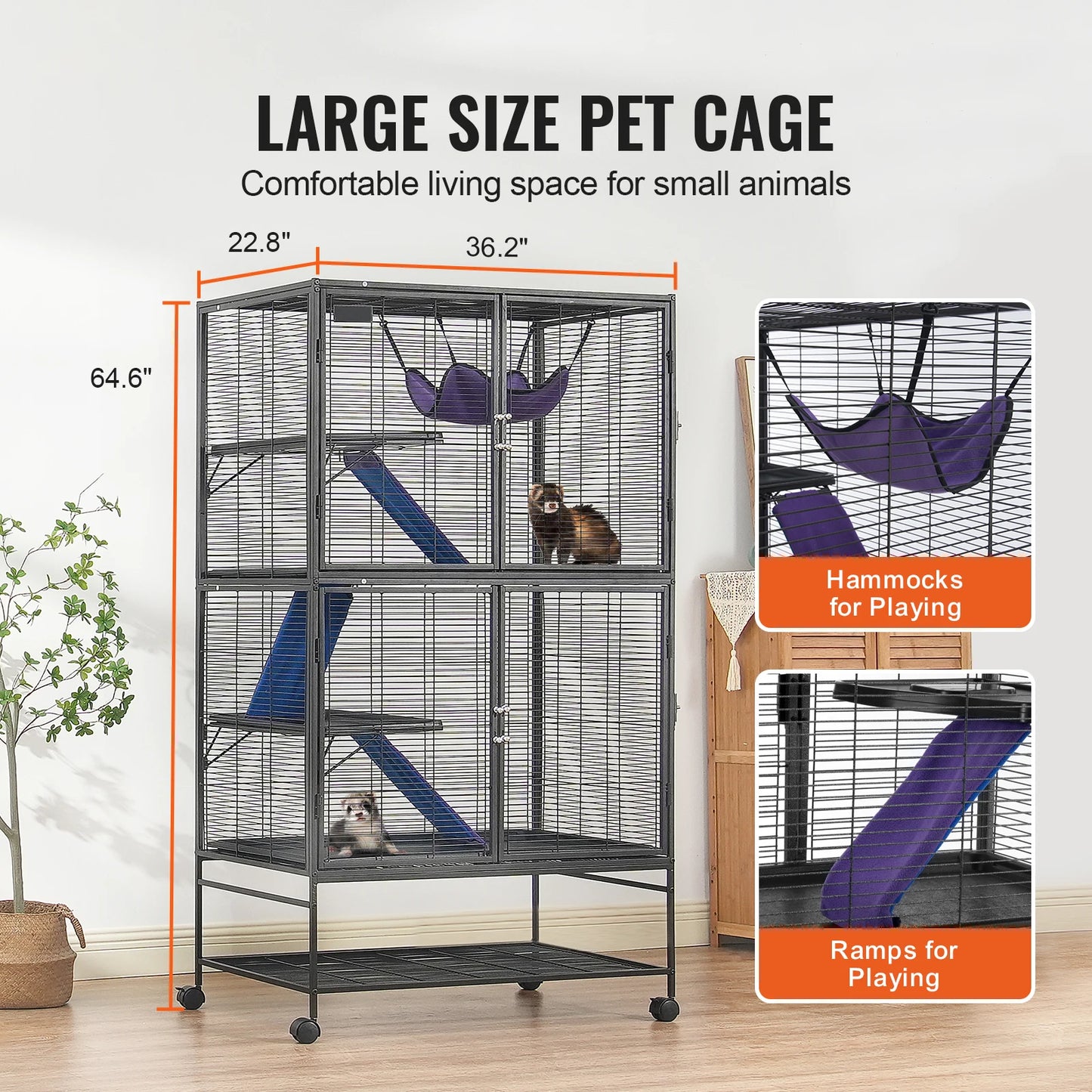 SucceBuy Ferret Cage Metal Critter Nation Small Animal Cage