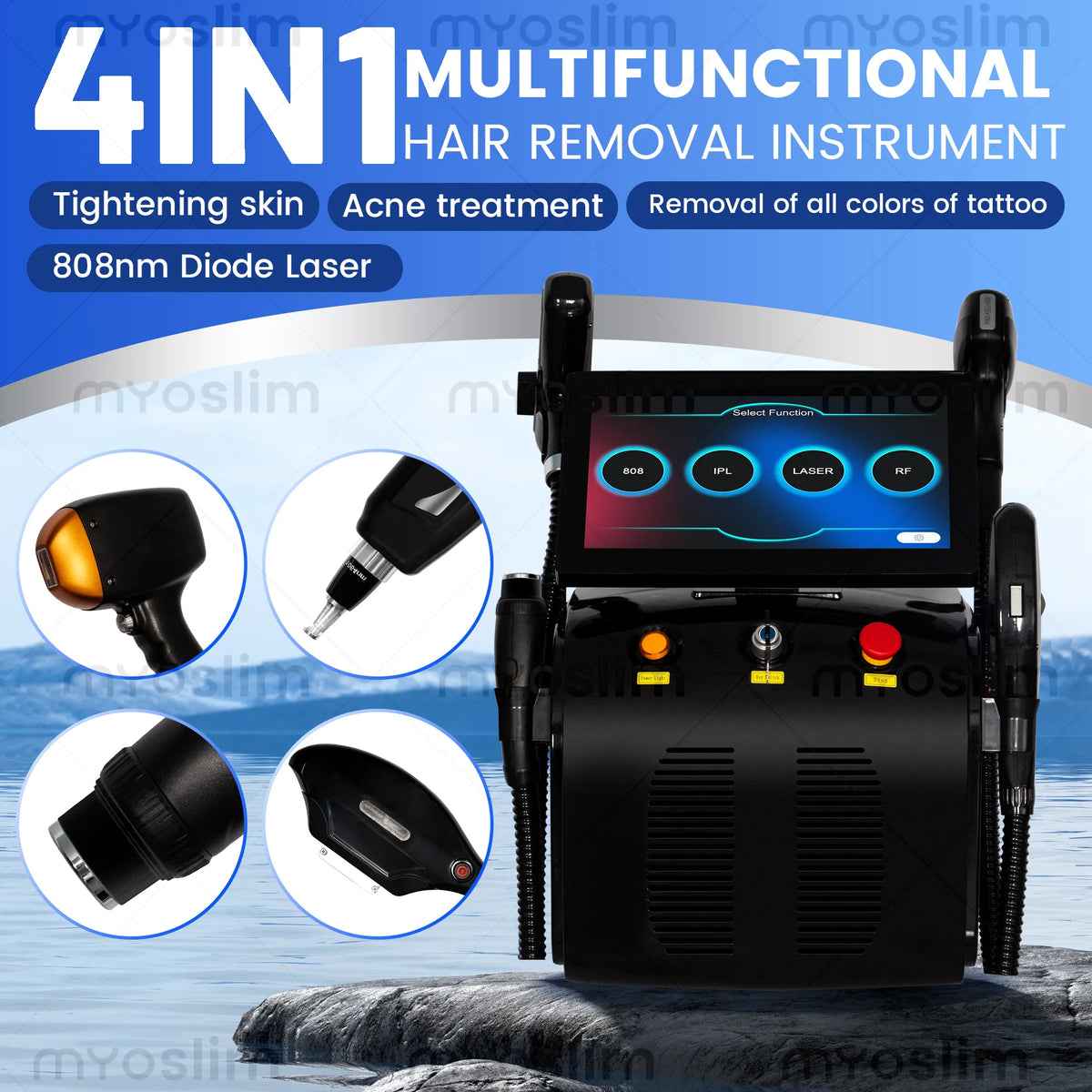 Professional 808nm Diode Laser System For Hair Tattoo Removal