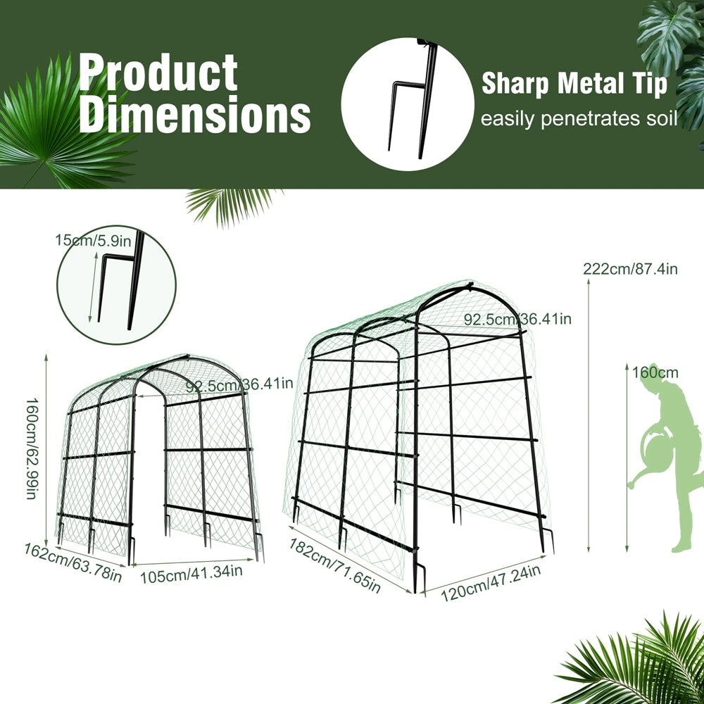 Wisfor U-Shaped Metal Tall Garden Plant Trellis For Climbing Plants