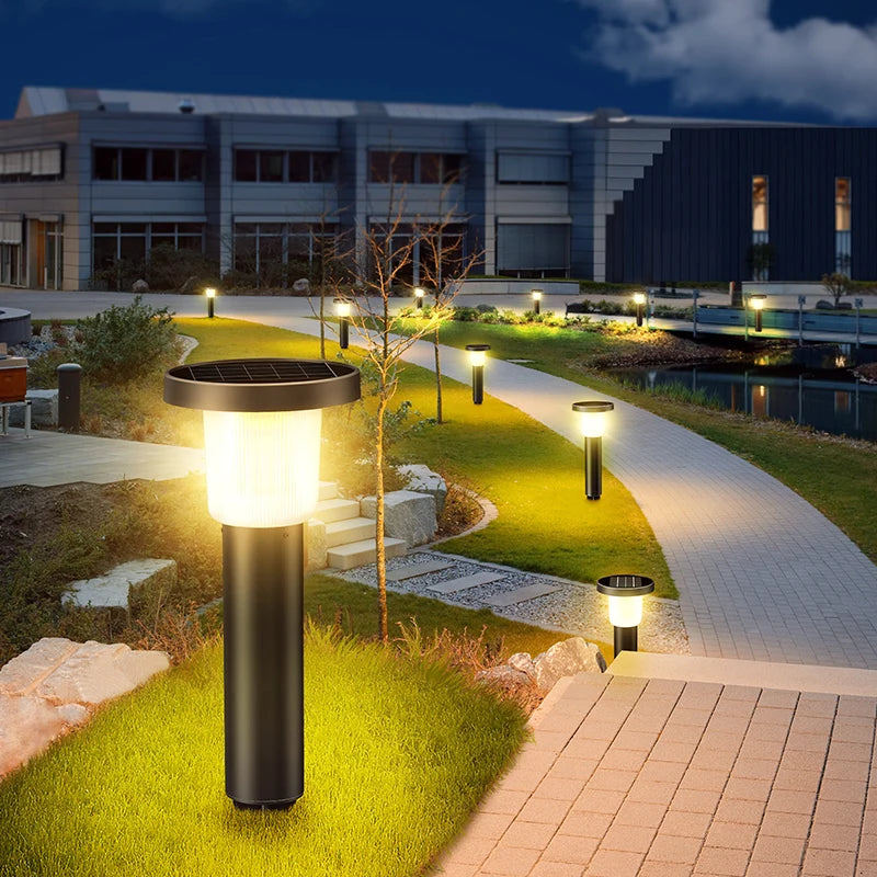 Intelamp 2 Pack Solar Pathway Lights Outdoor Waterproof Garden