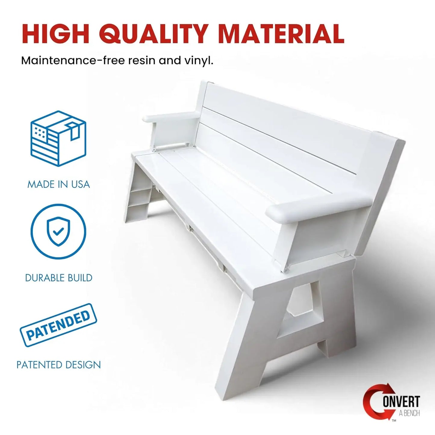Gen 1 Space-Saving 2-In-1 Outdoor Bench To Picnic Table