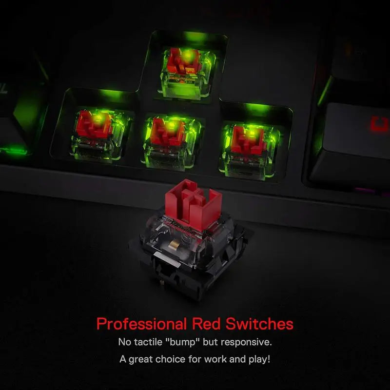 Redragon K582 Surara RGB LED Mechanical Gaming Keyboard Red Switches