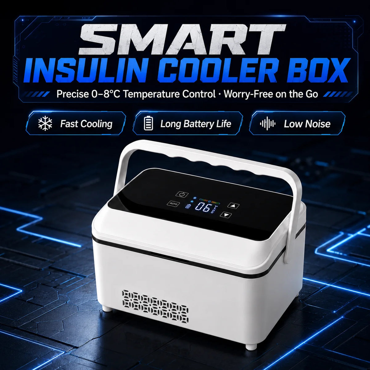 Smart Insulin Mini Refrigerator With Adjustable Temperature Control
