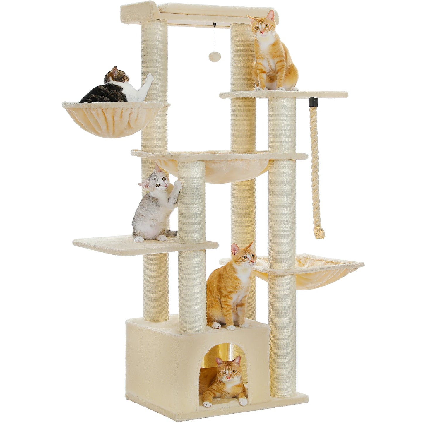 PAWZ Road Cat Tree Tower With Multiple Levels Hammock