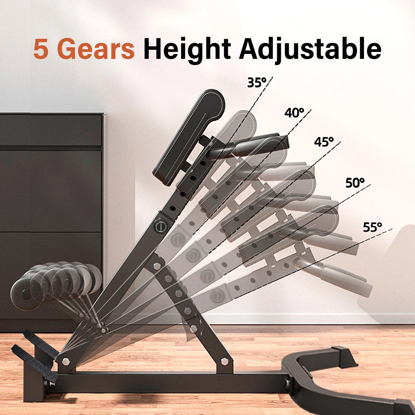 Roman Chair Back Extension Fitness Machine for Core Training