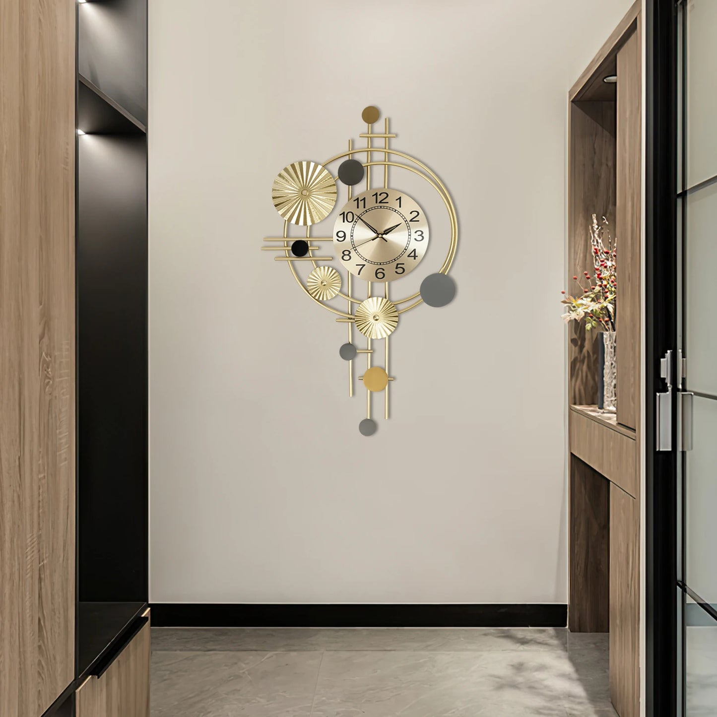 Decorative Wall Clock Silent Non Ticking Modern Indoor Decor