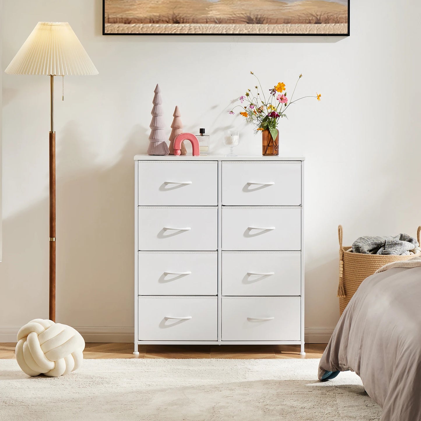 MCQ 8 Drawer Fabric Cabinet For Living Room And Storage