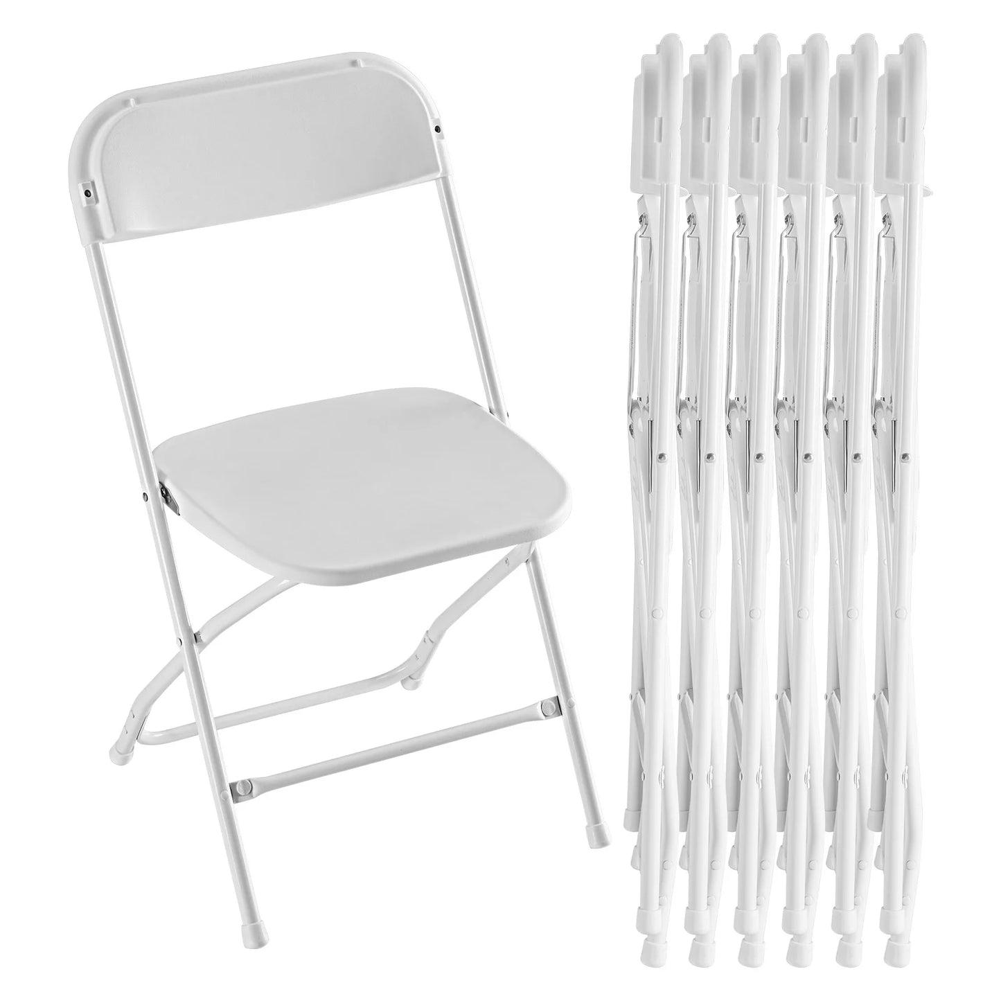 JHK Plastic Folding Chair 4/6 Pack 330 Lb Load Capacity