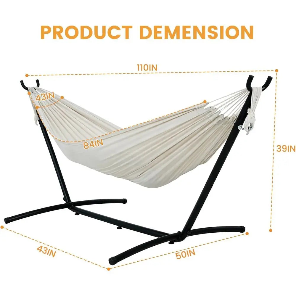 Lazy Daze Portable Hammock with Stand, ree Standing Hammocks or Indoor Outdoor Patio Yard, Has a Carrying Bag and Pillow, 9t Ste