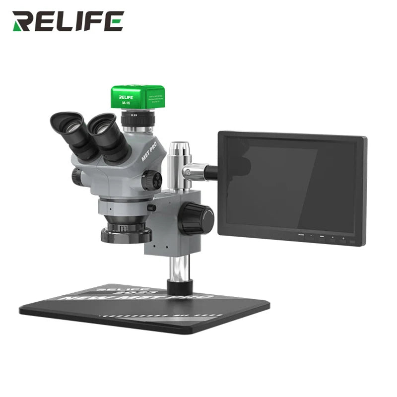 Relife RL-M5T Pro Trinocular HD Microscope With 4K Camera