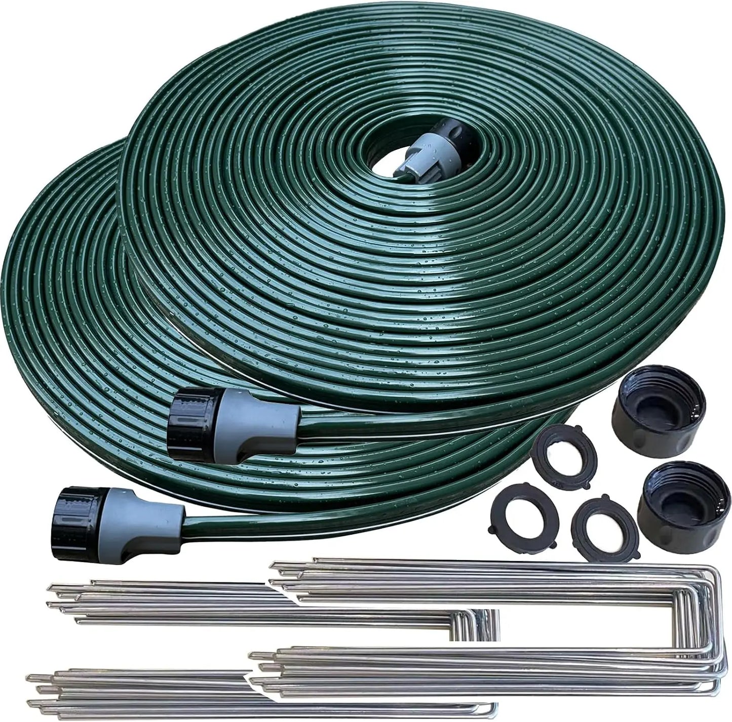 Heavy Duty Flat Soaker Sprinkler Hose With Stakes For Lawn