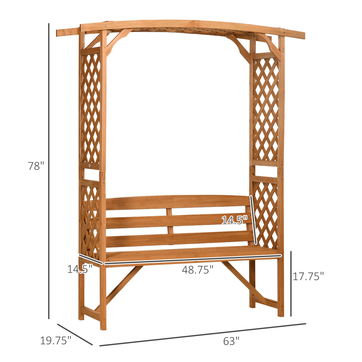 Outsunny Outdoor Patio Garden Bench for Climbing Plants