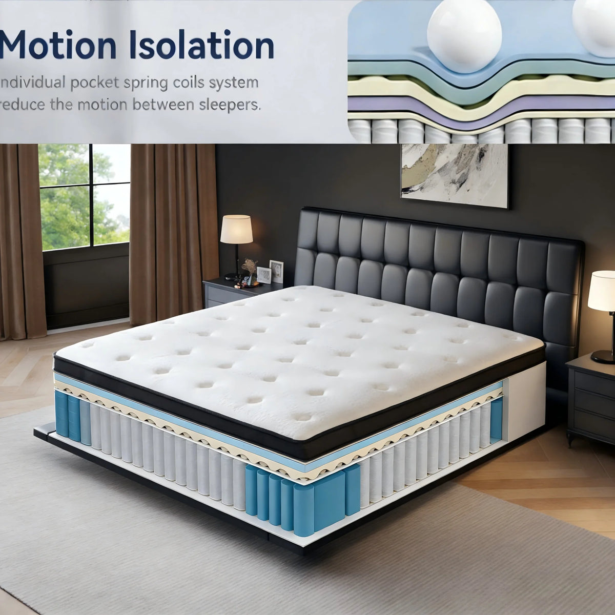 CAREBODY Hybrid Mattress With Memory Foam And Pocket Springs
