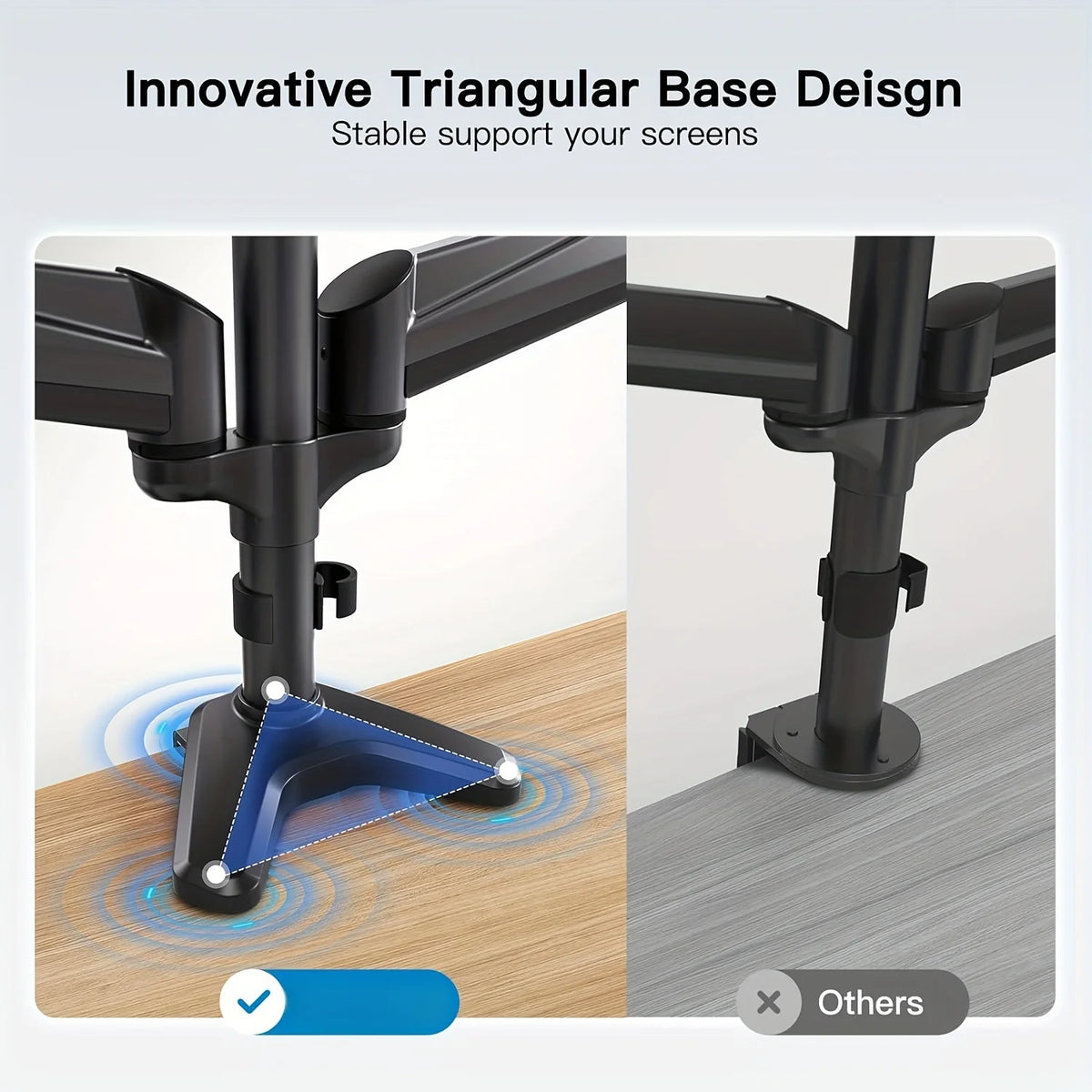 K Kyspho Articulating Triple Monitor Mount For Home Office