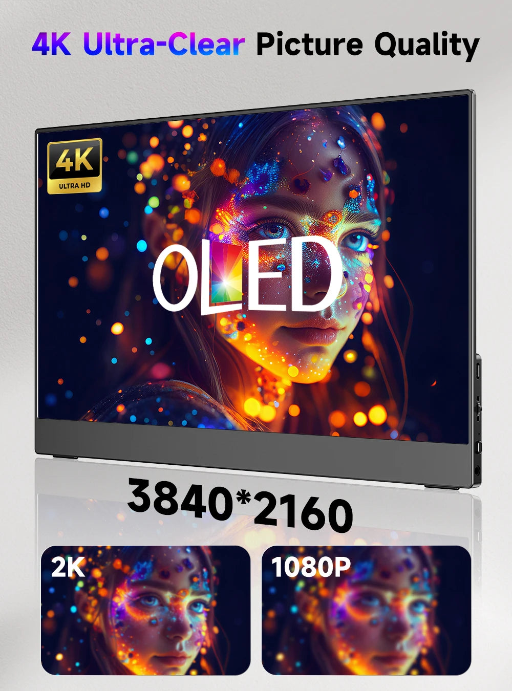 UPerfect Oled Portable Gaming Monitor With Hdmi And Usb-C Support