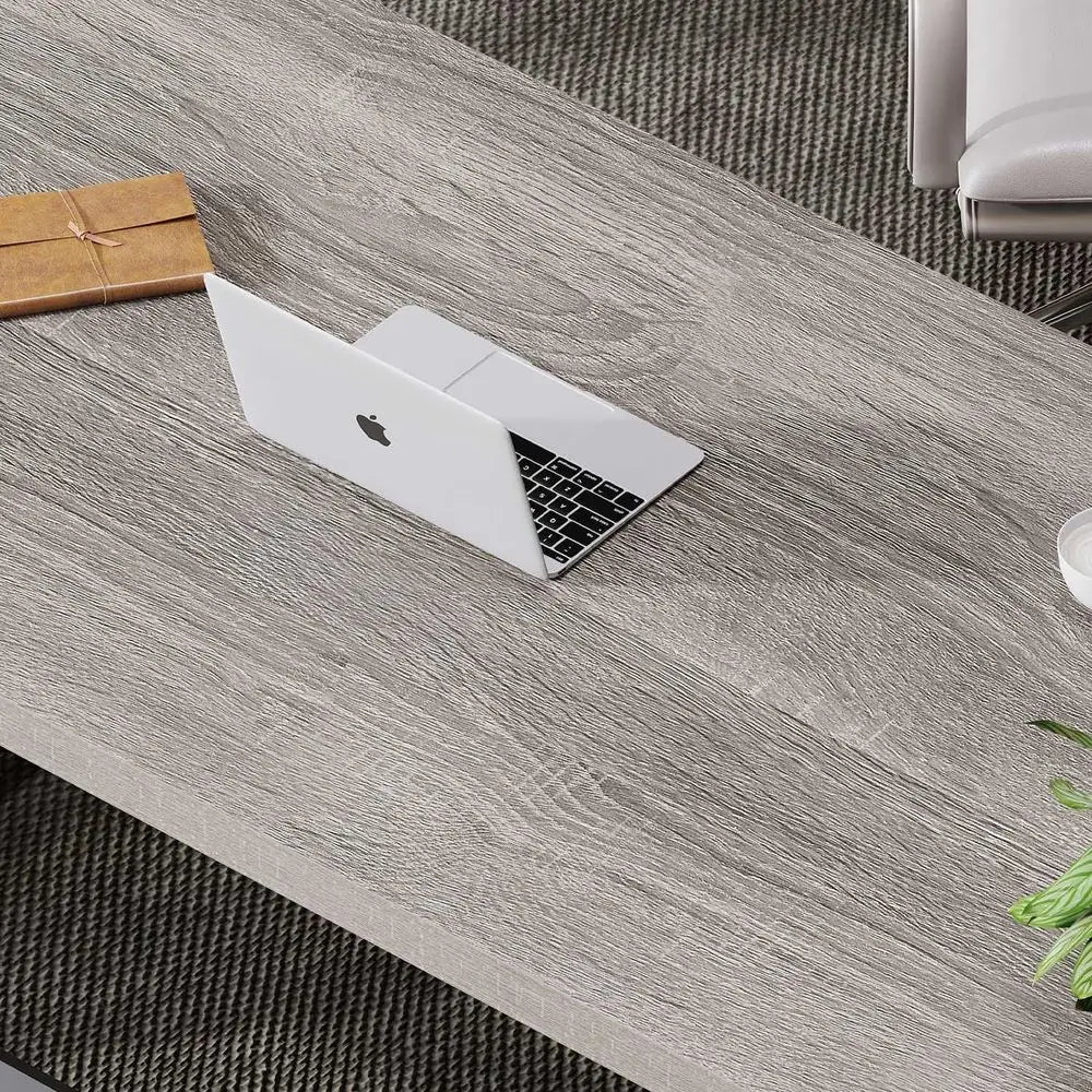 Industrial L Shaped Wood Metal Computer Desk For Home Office