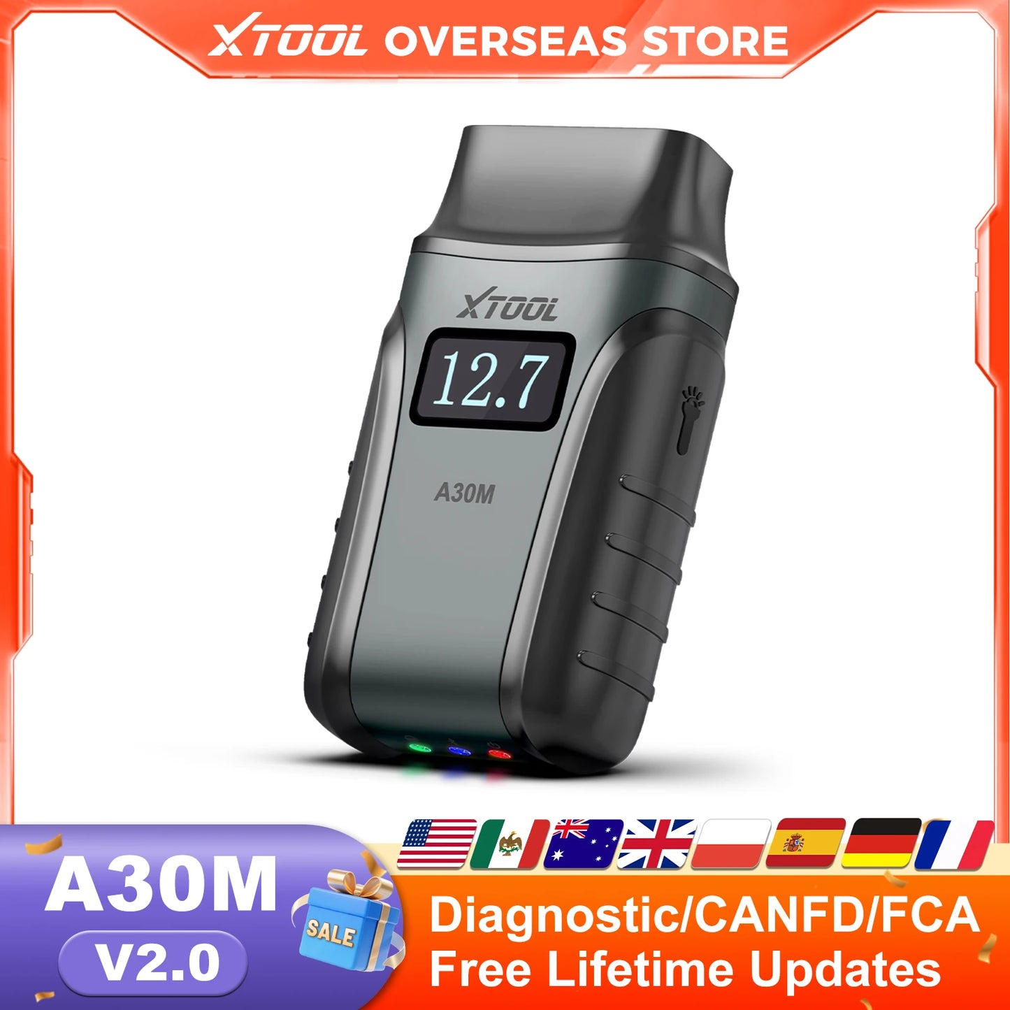 XTOOL A30M V2.0 Full System Diagnostic Bidirectional OBD2 Scanner