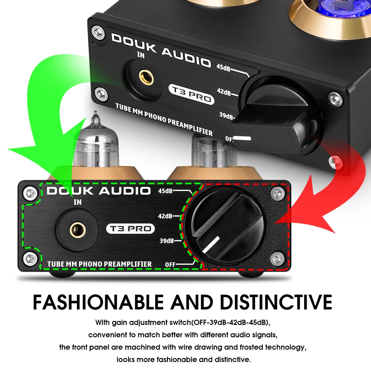 Douk Audio T3 PRO RIAA Vacuum Tube Stereo Phono Preamp
