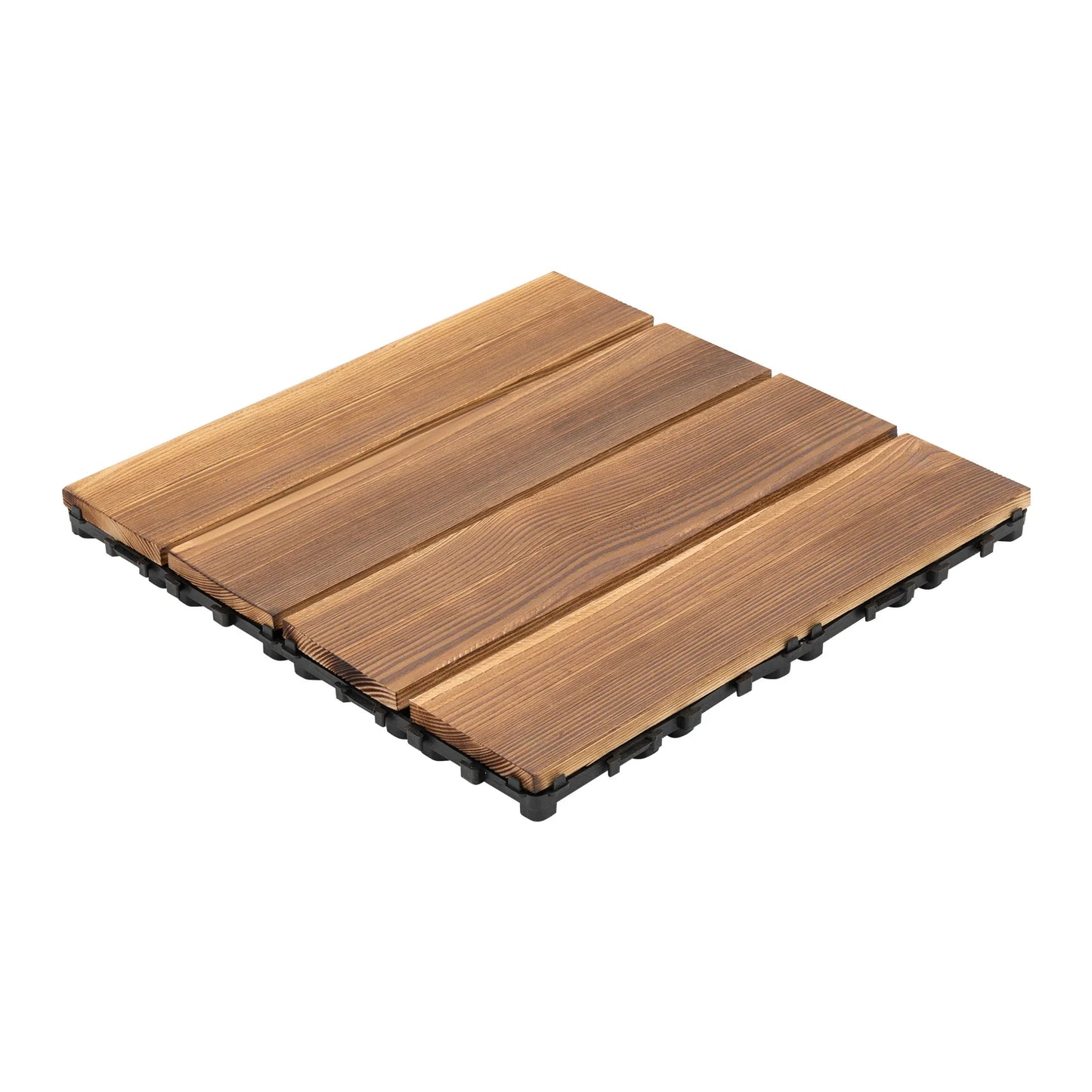 Acacia Mosaic Wood Deck Tiles Interlocking Outdoor Flooring