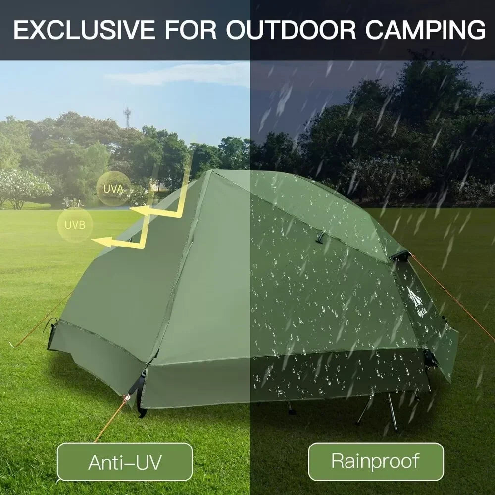 Night Cat One Person Waterproof Off Ground Camping Cot Tent
