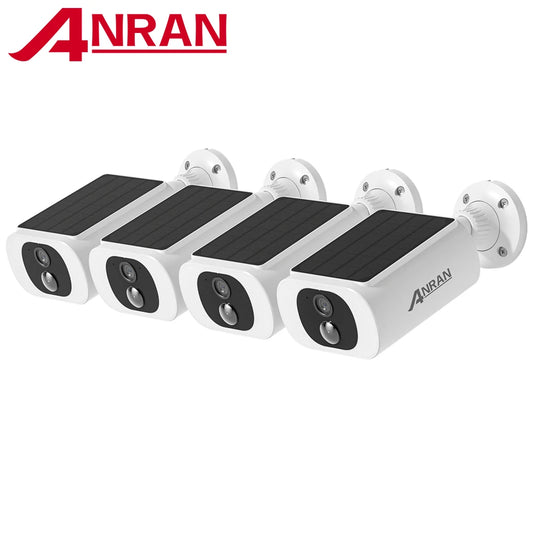 ANRAN 2K Solar Camera Set Quad Pack Home Security WirelessConnectivity