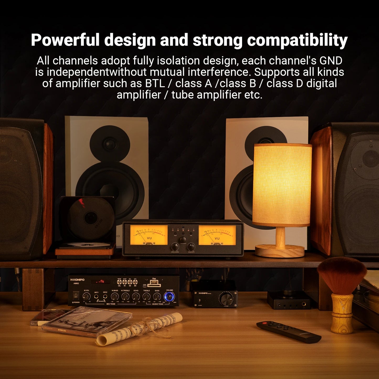 NEOHIPO ET30 Amplifier And Speaker Selector With VU Meter