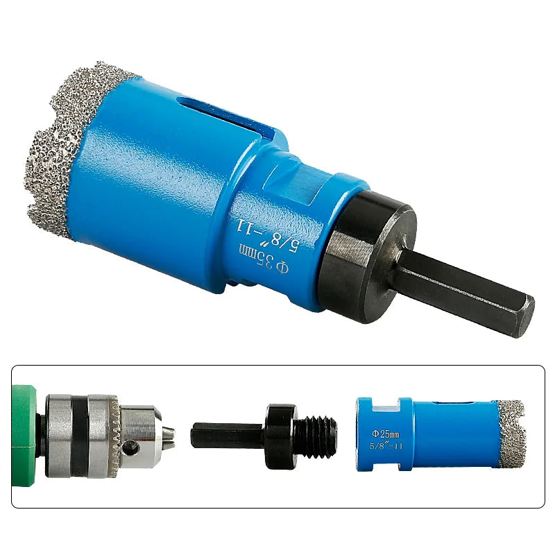 LOZLIN Brazed Diamond Core Drill Kit For Stone And Glass