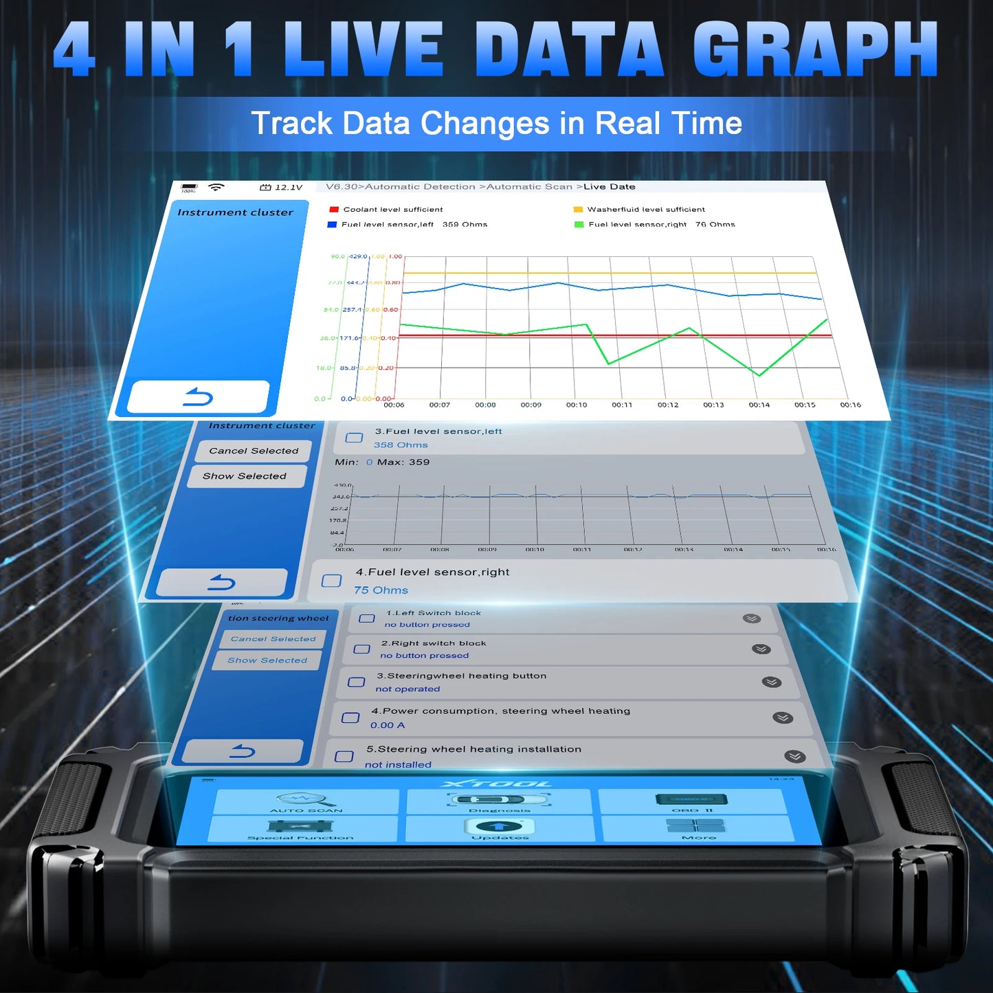XTOOL D5 OBD2 Diagnostic Tool VIN Scanner Lifetime Free Update