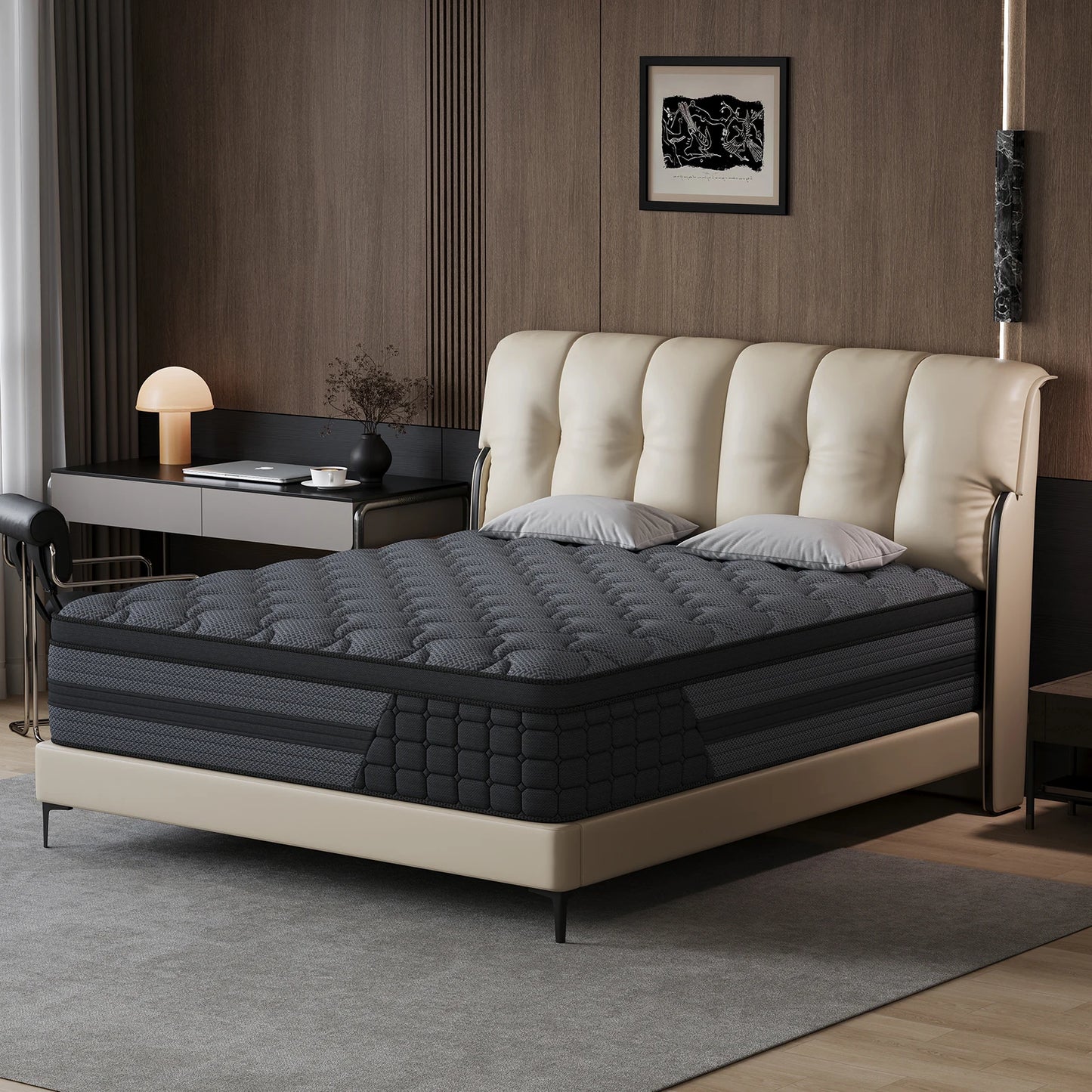 Firm Hybrid Gel Memory Foam Innerspring Mattress In A Box