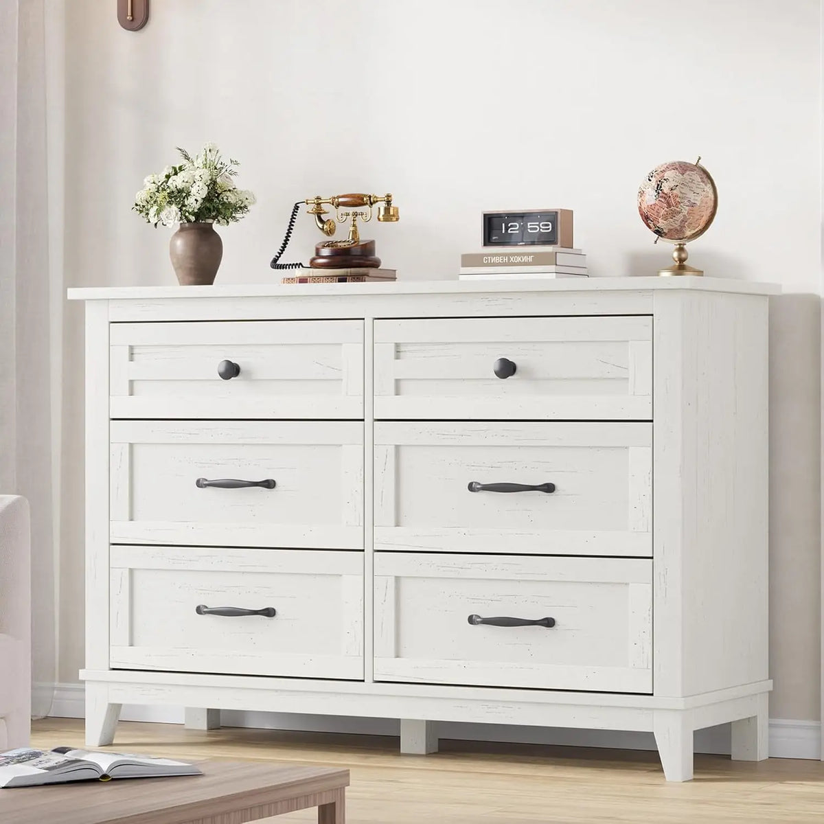 HobbyLane Wooden Dresser With Spacious Storage Drawers