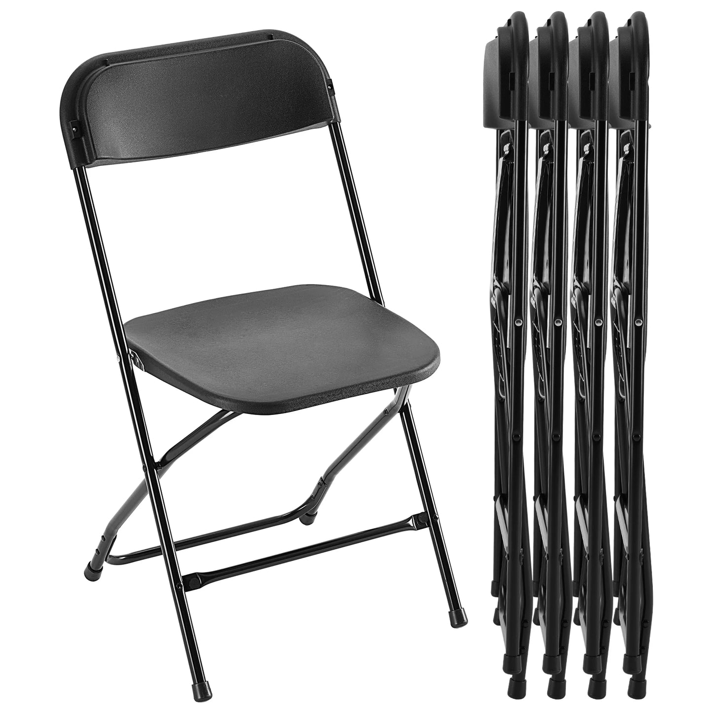 JHK Plastic Folding Chair 4/6 Pack 330 Lb Load Capacity