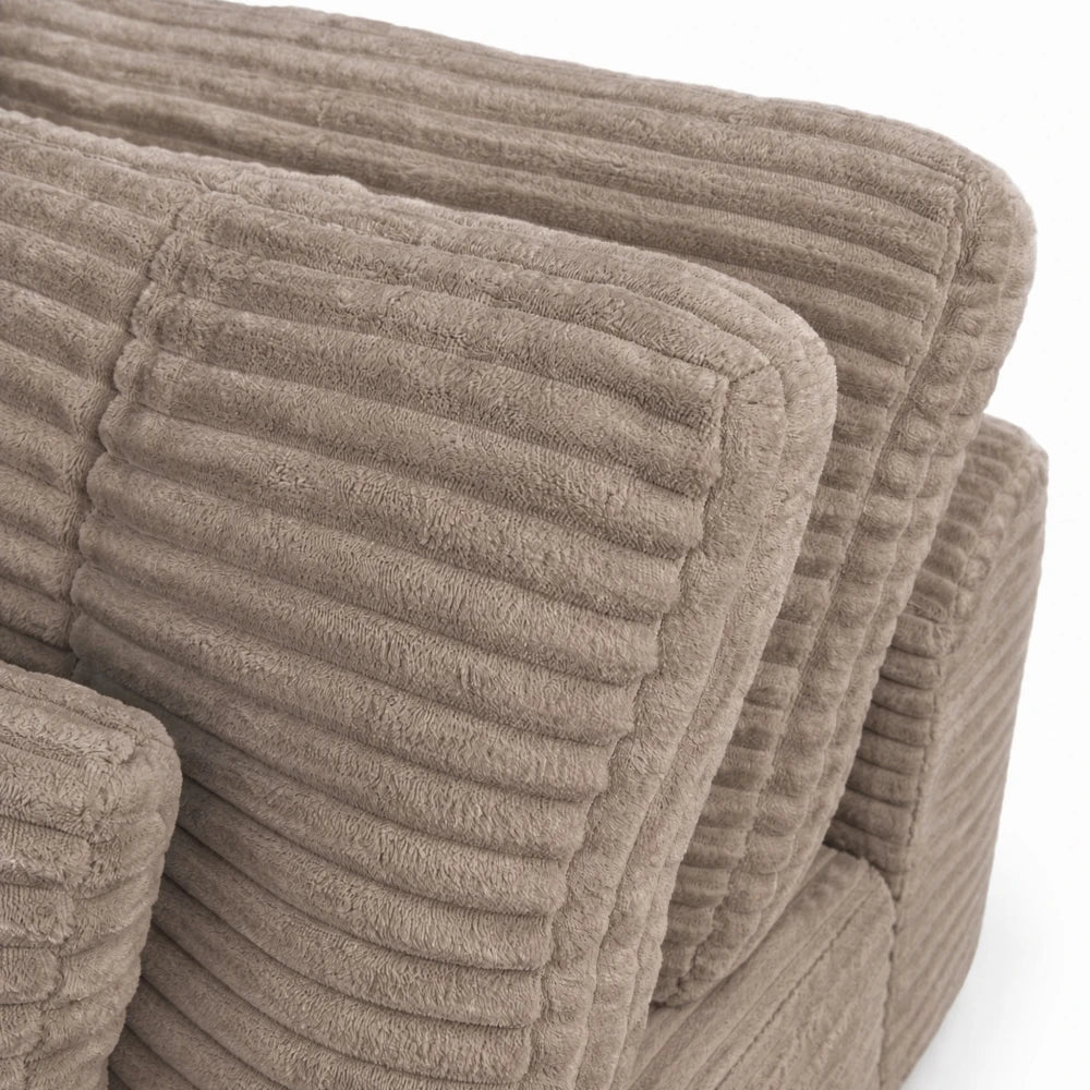 Modular Cloud Sofa Set With Movable Ottoman And Plush Cushions