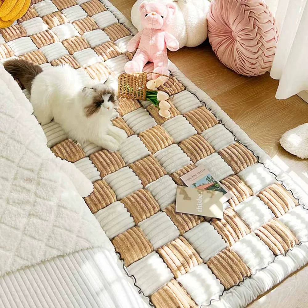 CWV Coral Fleece Warm Non Slip Washable Dog Bed Mat