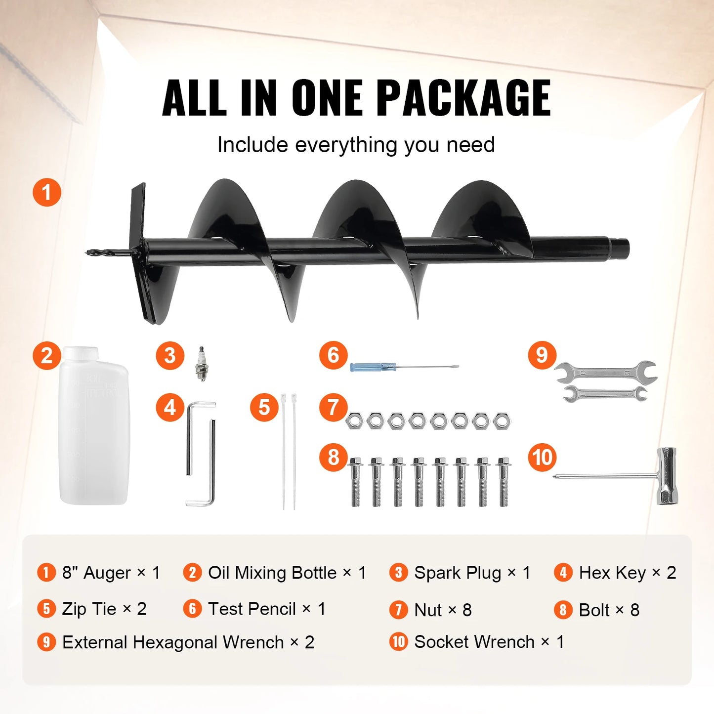 SucceBuy Gas Powered Earth Auger Post Hole Digger Professional