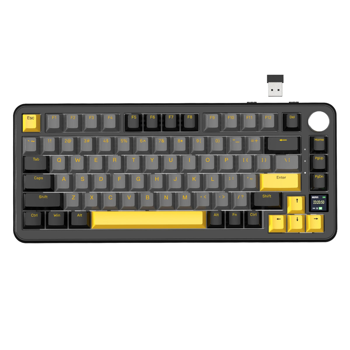 Attack Shark X85 Mechanical Keyboard Hot Swappable Gasket Screen Knob