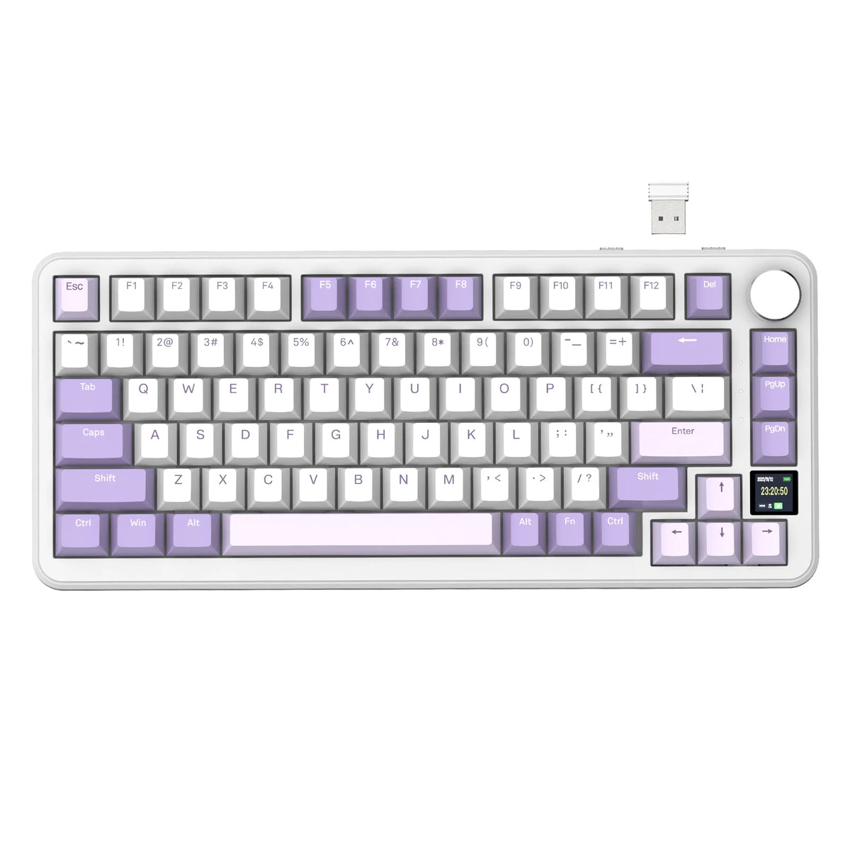 Attack Shark X85 Mechanical Keyboard Hot Swappable Gasket Screen Knob