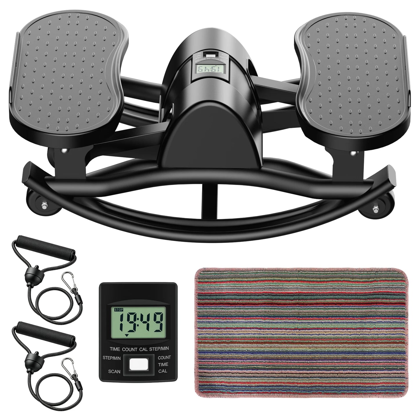 Swing Stepper Machine With Digital Display For Full Body Workout