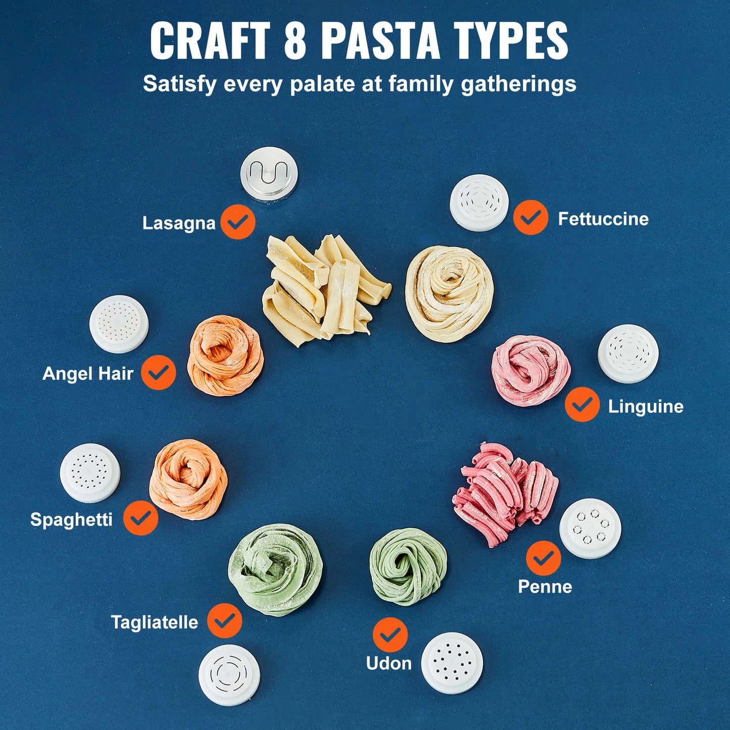 SucceBuy Automatic Pasta Maker With 4 Modes And 500G Capacity