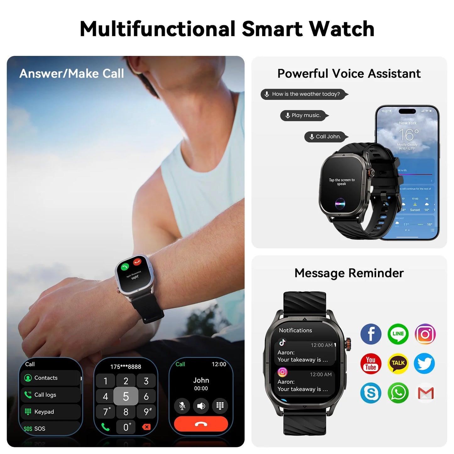 KOSPET Magic P10 GPS Smartwatch With AMOLED Screen GNSS