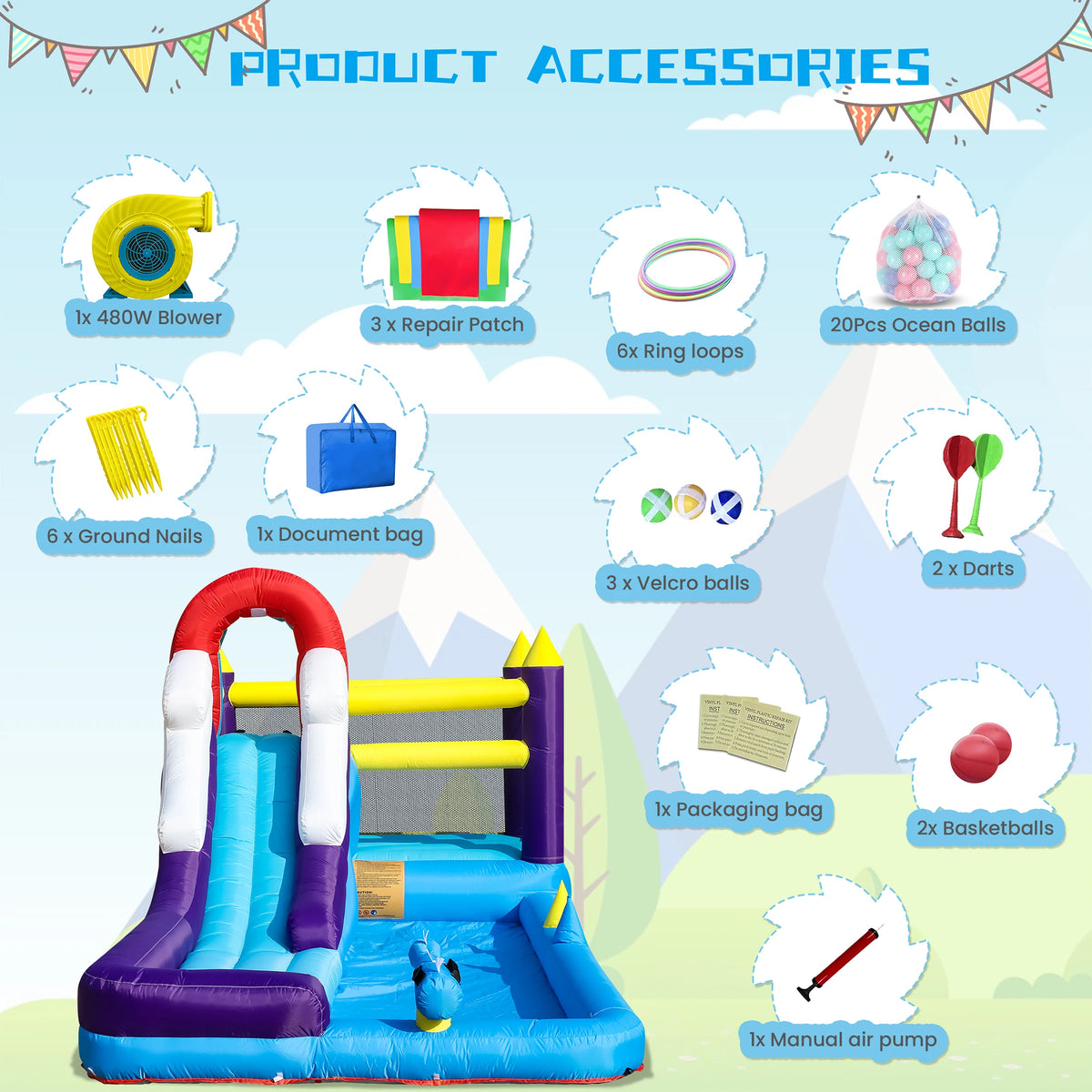 RTS Inflatable Water Slide With Splash Pool For Kids