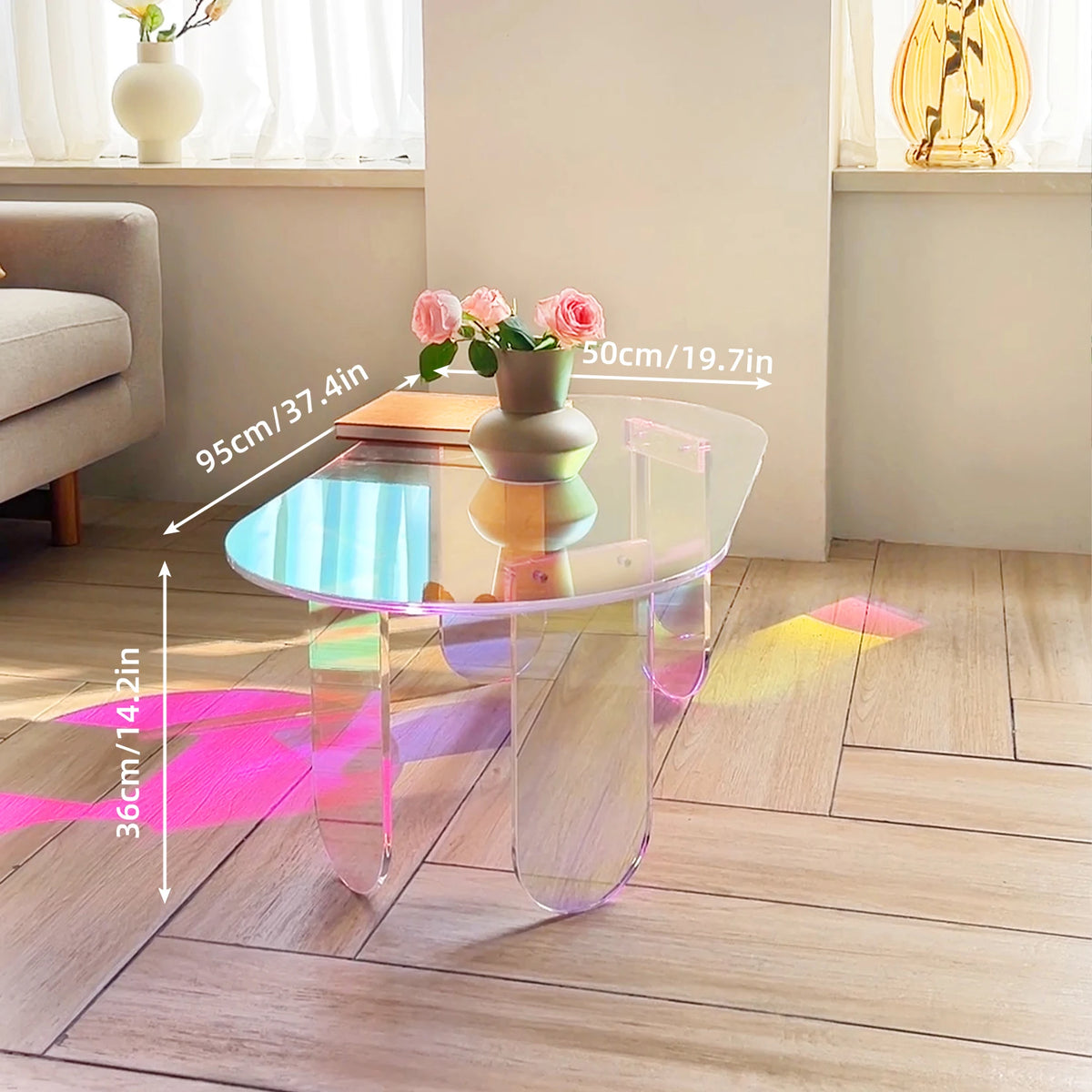 Modern Style Acrylic Coffee Table Side Table Design