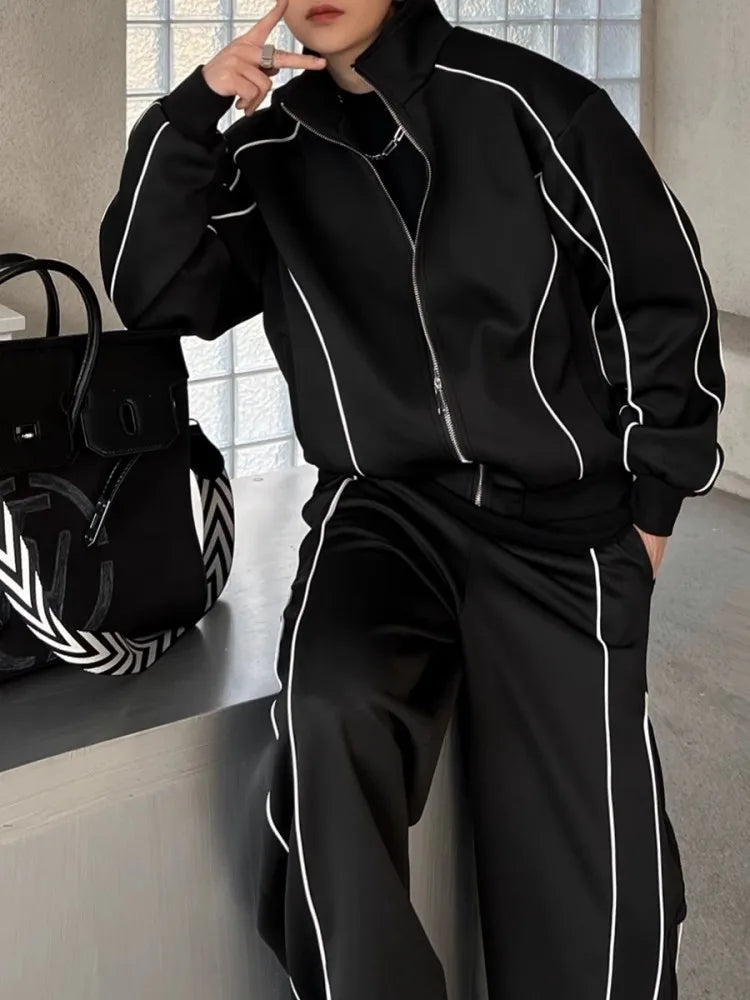Winkeep Men S A Long Sleeve Two Piece Tracksuit Jacket And Pants