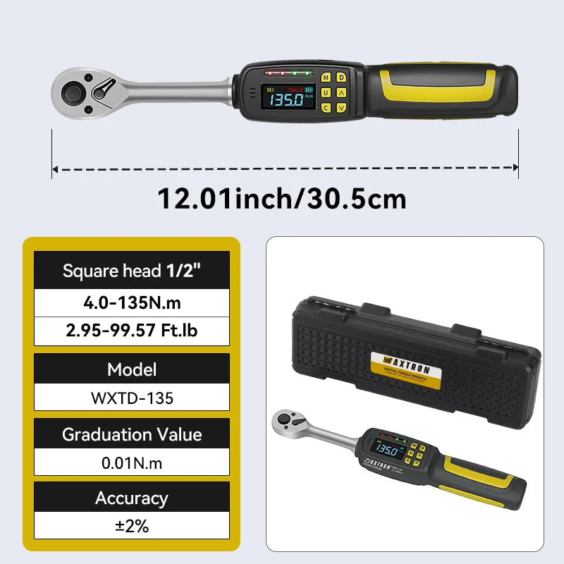 Waxtron Digital Torque Wrench With 2 Percent Accuracy