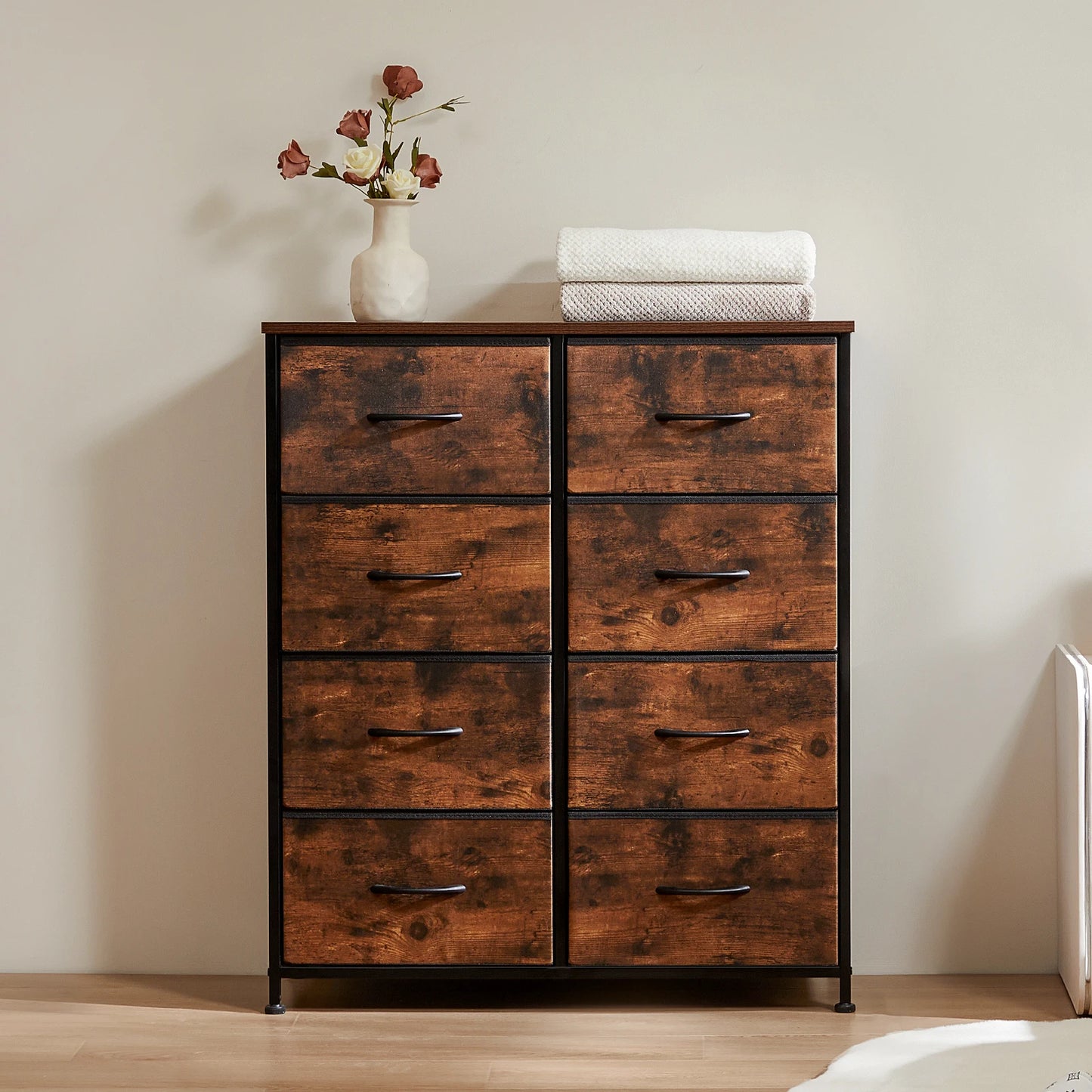 MCQ 8 Drawer Fabric Cabinet For Living Room And Storage