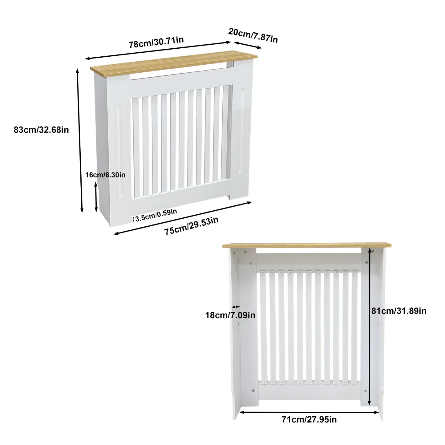 SL Radiator Cover Guard MDF Wood Grain For Home Office