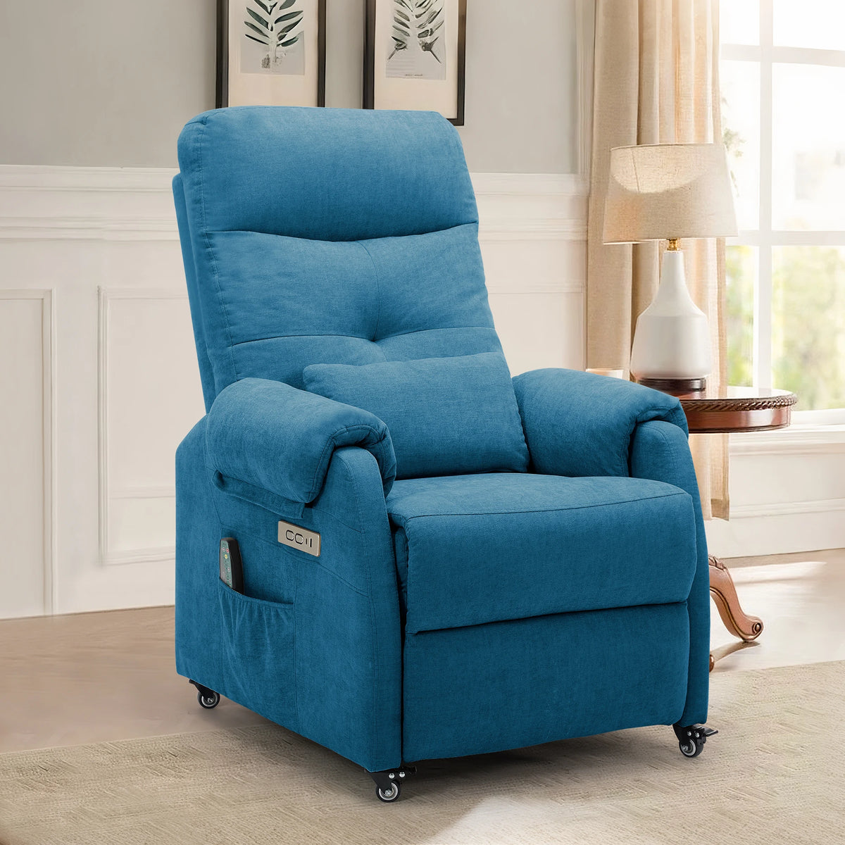 Korser Power Recliner Chair With Wheels And USB Port