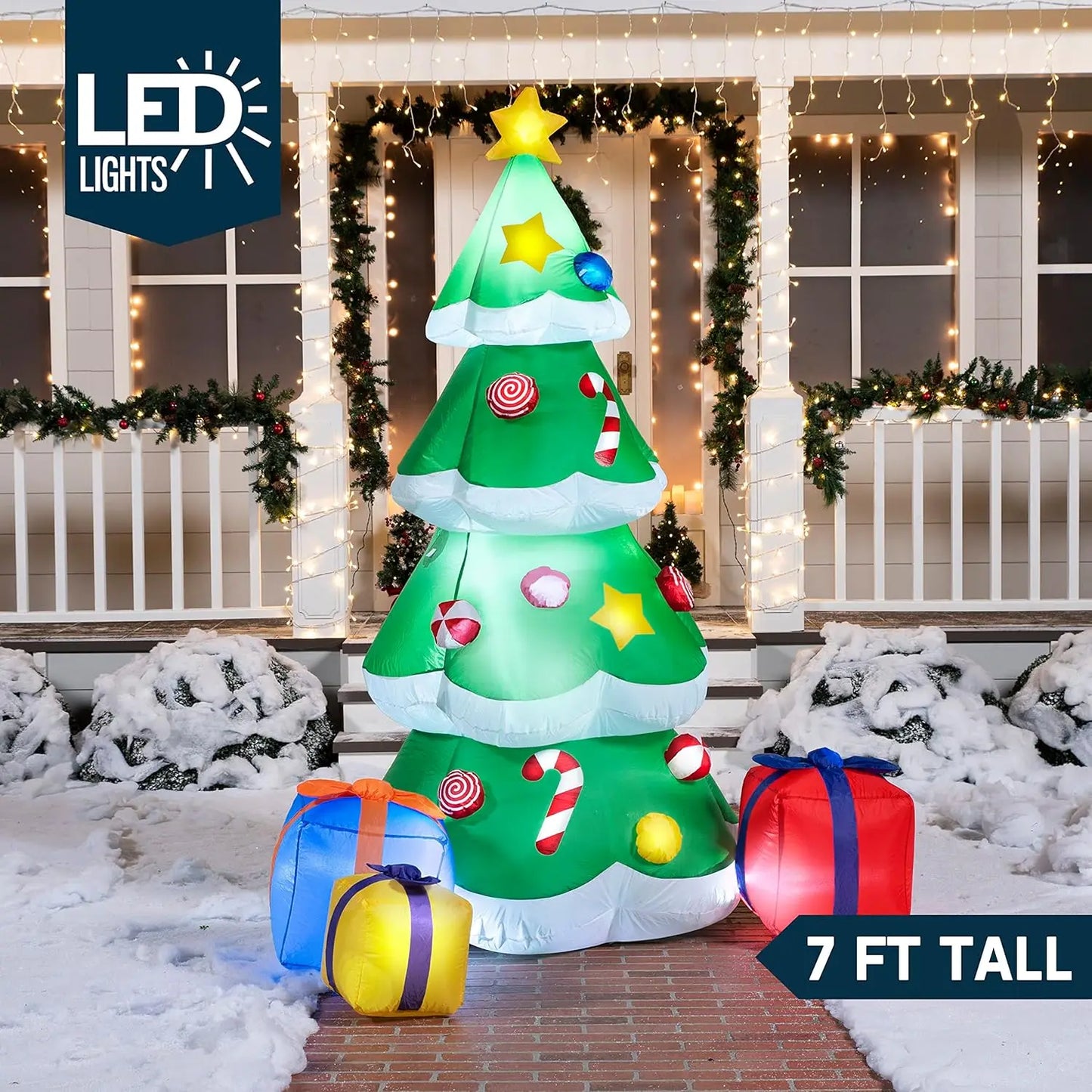 Joyfy Nativity Scene Inflatable With LEDs For Christmas Yard Decor